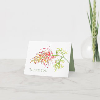 Grevillea Australische Blumenaquarell-Loopy-Lou Dankeskarte