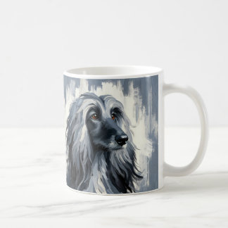 Grey Afghan Hound Portrait Kaffeetasse