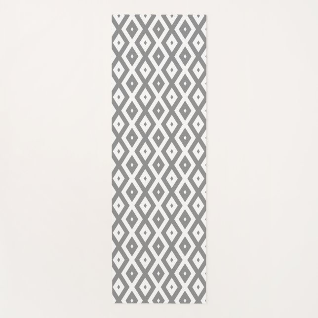 Grey and white diamond pattern yogamatte (Vorderseite)