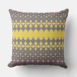 Grey and yellow Throw Pillow Kissen