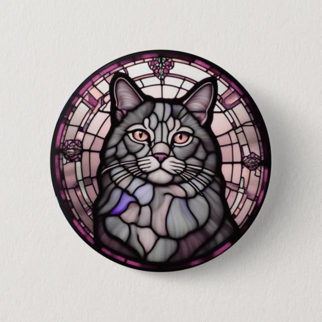 Grey Cat  Button (Vorderseite)