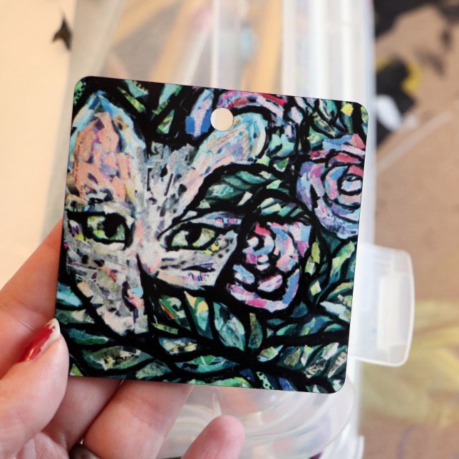 Grey Cat Collage Art Kitty Cats Collages           Ornament Aus Metall (Von Creator hochgeladen)