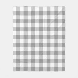 Grey Checkered Square Seamless Pattern Fleecedecke