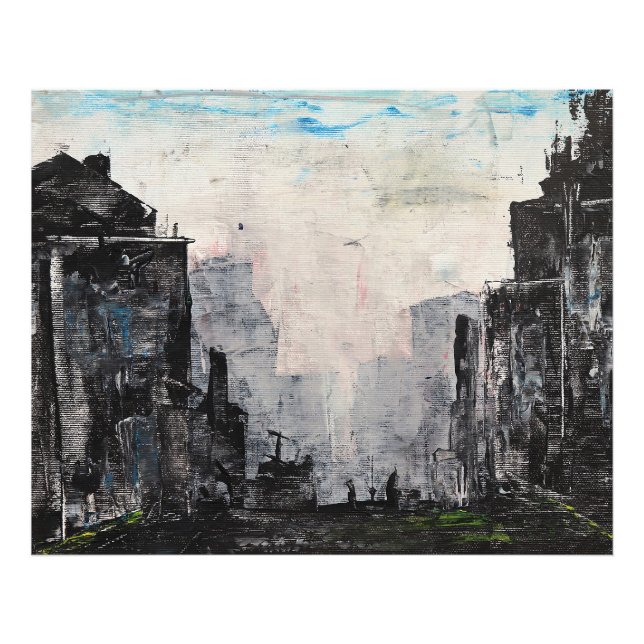 Grey City Abstract Print, Value Poster Paper  (Vorne)