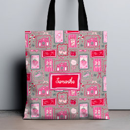 Grey Coquette aesthetic girly whimsical pattern