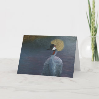 Grey Crowned Crane Greeting Card Karte