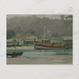 Grey Day Fisherman's Quay Postkarte