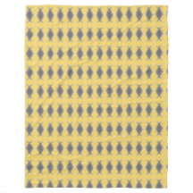 Grey diamond motif on yellow design