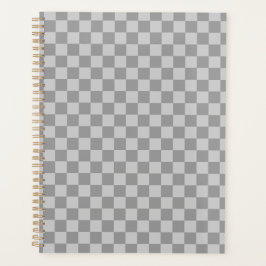 Grey Gray Checkered Checkerboard Planer