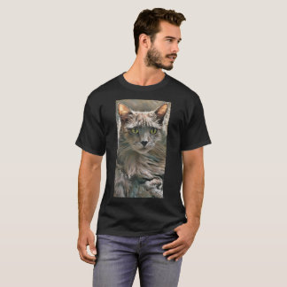 Grey Green Mit Augen Cat T - Shirt