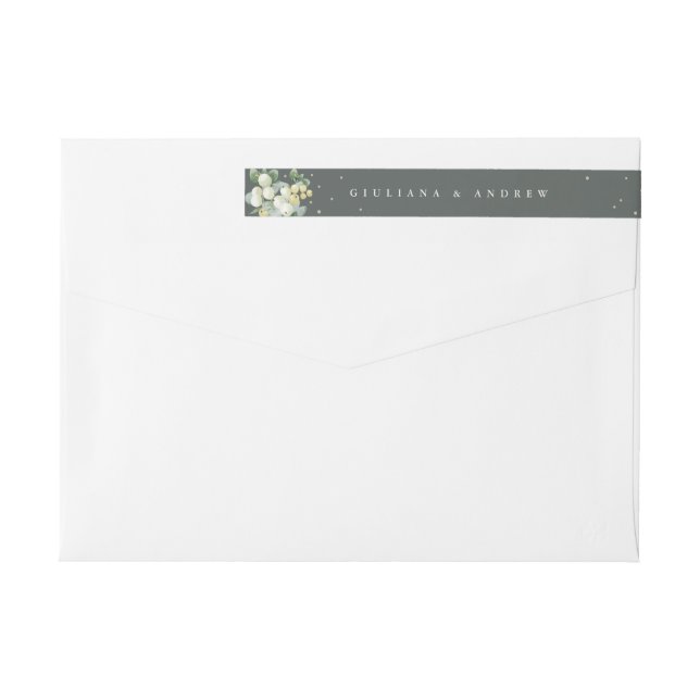 Grey Green Snowberry+Eucalyptus Wedding Skinny (Rückseite)