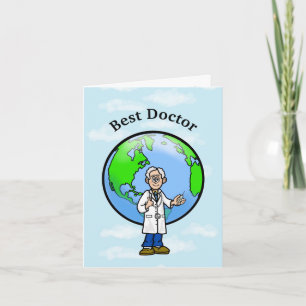 Grey Hair Männchen Beste Doctor Grußkarte Karte