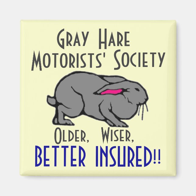 Grey Hare Motorists Society Magnet (Vorne)