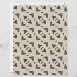 Grey Hearts Geometric Scrapbook Paper