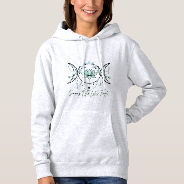 Grey Hoodie, Triple Goddess & Lotus Green  Hoodie (Vorderseite)