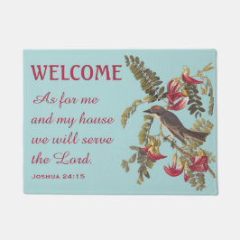Grey Kingbird und Bible Verse Doormat Fußmatte