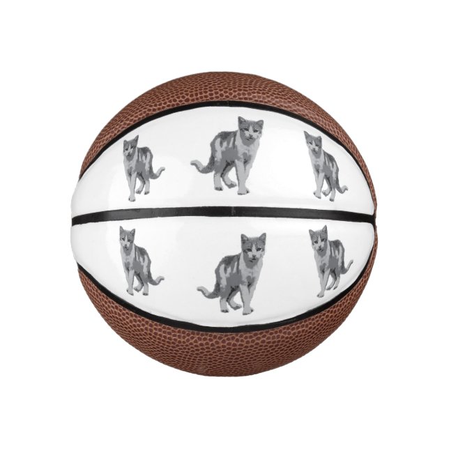 Grey kitten mini basketball (Vorderseite)