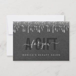 Grey Kraft Paper & Silver Glitzer Driving Beauty