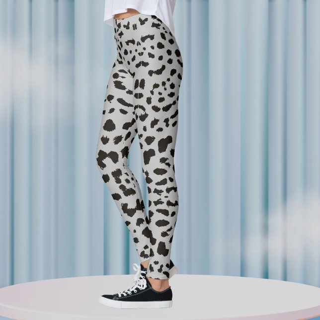 Grey Leopard Safari Print Leggings (Von Creator hochgeladen)