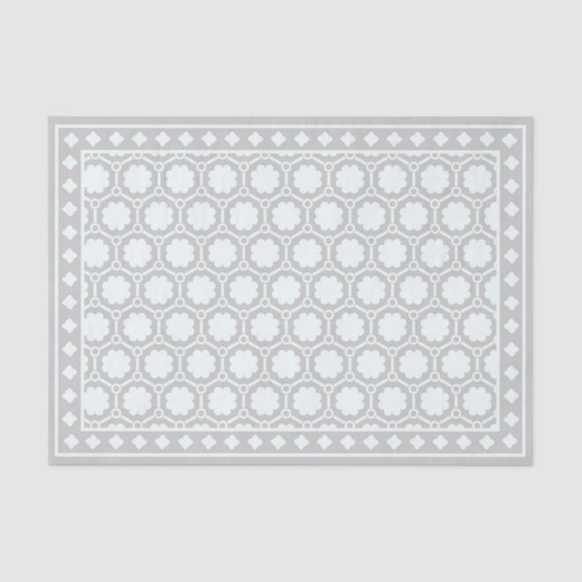 Grey Modern Bone Inlay Decoupage Paper Seidenpapier (Vorderseite)