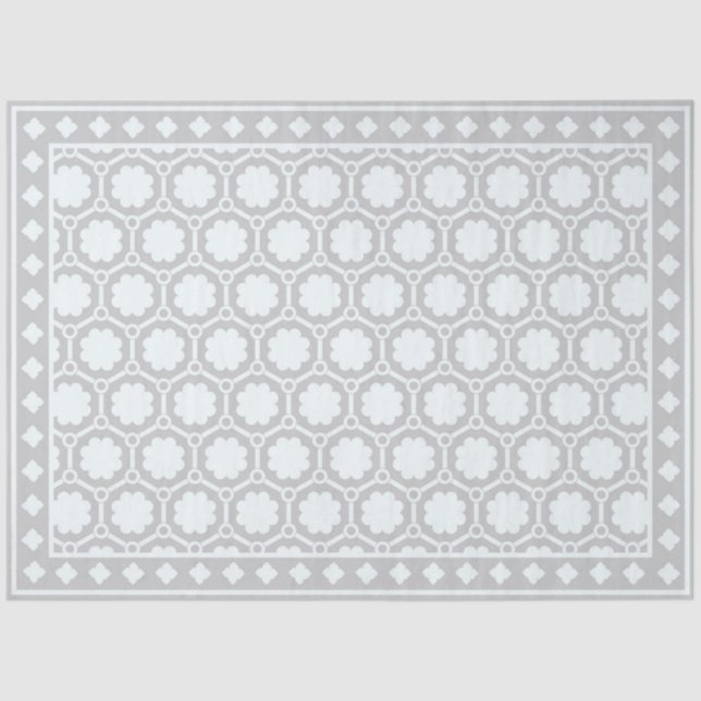 Grey Modern Bone Inlay Decoupage Paper Seidenpapier (Vorderseite)