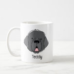 Grey Newfoundland Dog Kaffeetasse<br><div class="desc">This gorgeous illustrated mug is the perfect gift for a Newfoundland dog owner - who doesn't love a big cuddly Newfie? 

Add the personal touch by personalizing with your favorite Newfie's name and you've found your new favorite mug!</div>