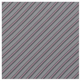 Grey & Pink Stripes Stoff