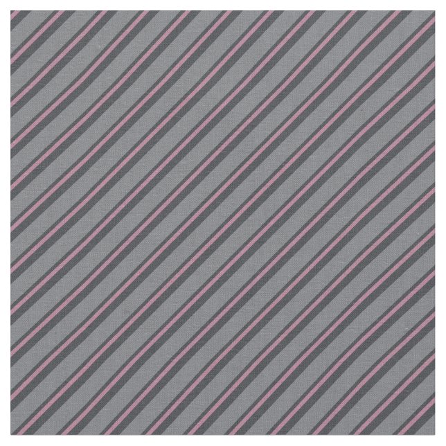 Grey & Pink Stripes Stoff (Nahaufnahme)