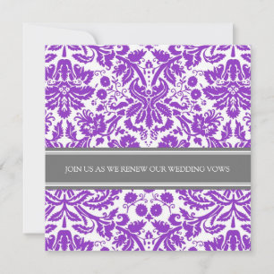 Grey Plum Wedding Vow Renewal Einladung