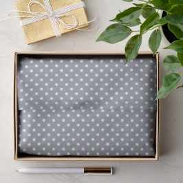 Grey Polka Dot Tissue Paper Seidenpapier