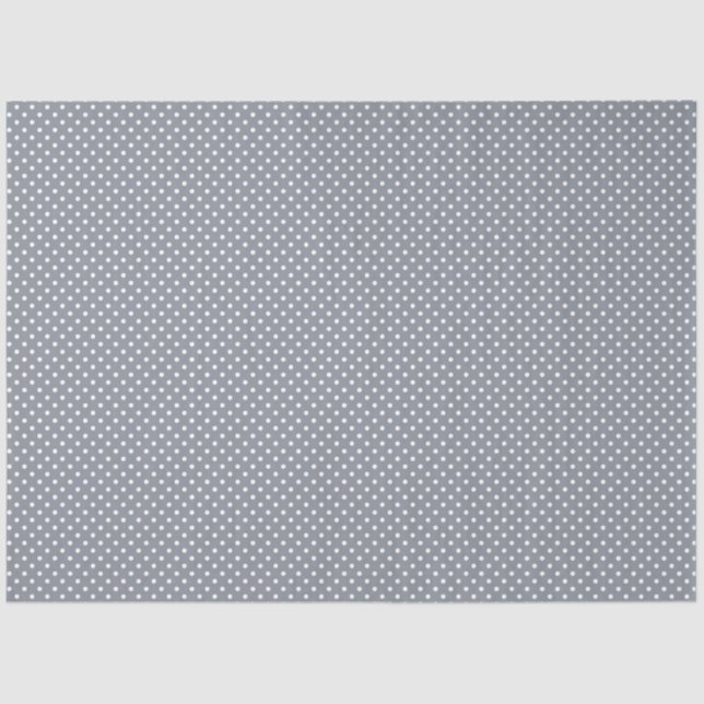 Grey Polka Dot Tissue Paper Seidenpapier (Vorderseite)