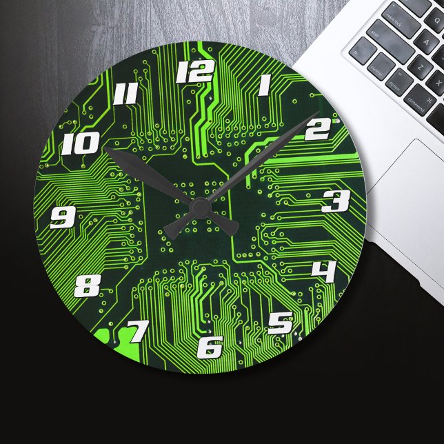 Grey-Schalttafel für Nerd-Leiterplatten Runde Wanduhr (Von Creator hochgeladen)