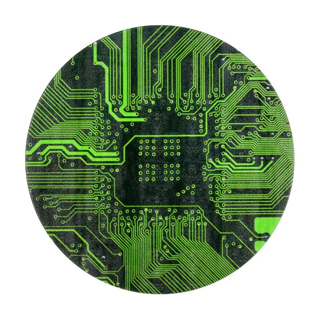 Grey-Schalttafel für Nerd-Leiterplatten Schneidebrett (Vorderseite)