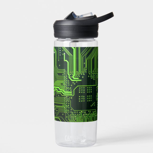 Grey-Schalttafel für Nerd-Leiterplatten Trinkflasche (Links)