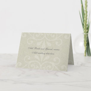 Grey Scroll Formal Wedding Einladung