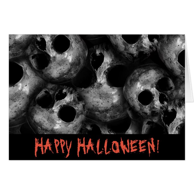 Grey Skulls Grußkarte (Vorderseite (Horizontal))