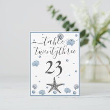 Grey Starfish Blue Muscheln Beach Hochzeit Vielen