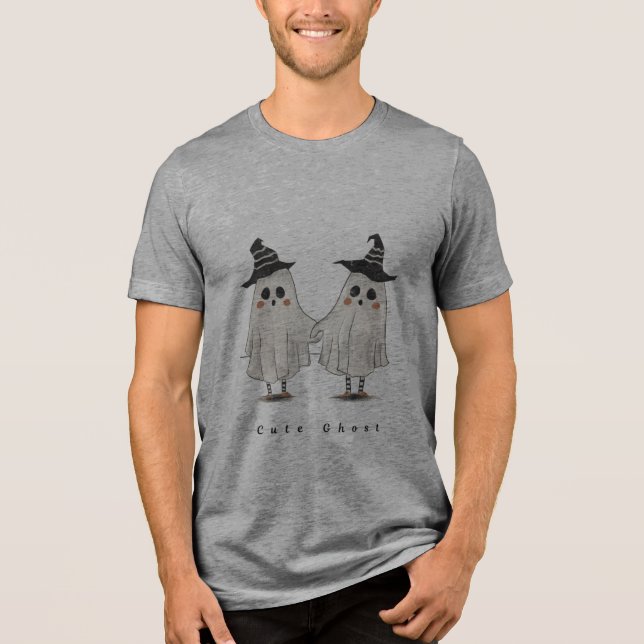 grey t shirt with hallowen design (Vorderseite)
