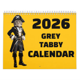 Grey Tabby Calendar Kalender