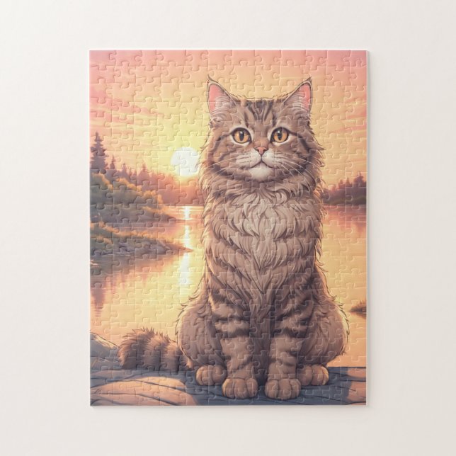 Grey Tabby Cat Puzzle (Vertikal)