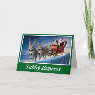 Grey Tabby Reindeer Karte