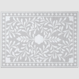 Grey Traditional Bone Inlay Decoupage Paper Seidenpapier