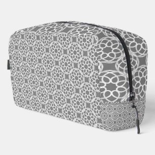 Grey White Geometric Seamless Pattern Toilettenbeu Waschbeutel