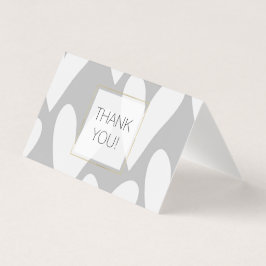 Grey White Hearts Wedding Vielen Dank