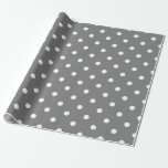 Grey & White Polka Dots Minimal Chic Klasse Niedli Geschenkpapier<br><div class="desc">Sonderverpackungspapier</div>