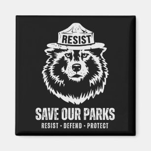 Grey Wolf Bear Resist Schützen Nationalpark Frauen Magnet
