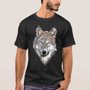 Grey Wolf White Wolf Lone Wolf Vintag Wolf Head W T-Shirt