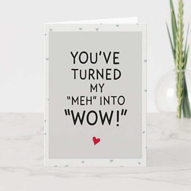 Grey You Make Life Wow Karte (Vorderseite)