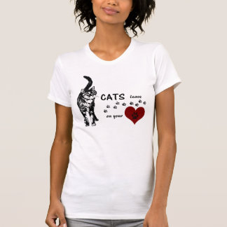 Greyfoot Katzen-Rettungs-Tatze druckt auf Ihrem T-Shirt
