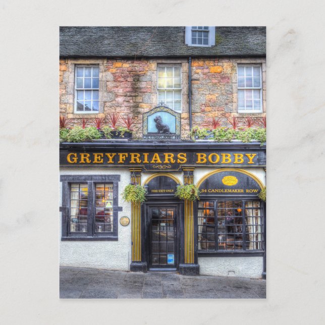 Greyfriars Bobby Pub Edinburgh Postkarte (Vorderseite)